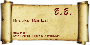 Brczko Bartal névjegykártya